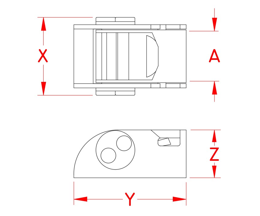 Stainless Steel Mini Buckle, webbing hardware, 1